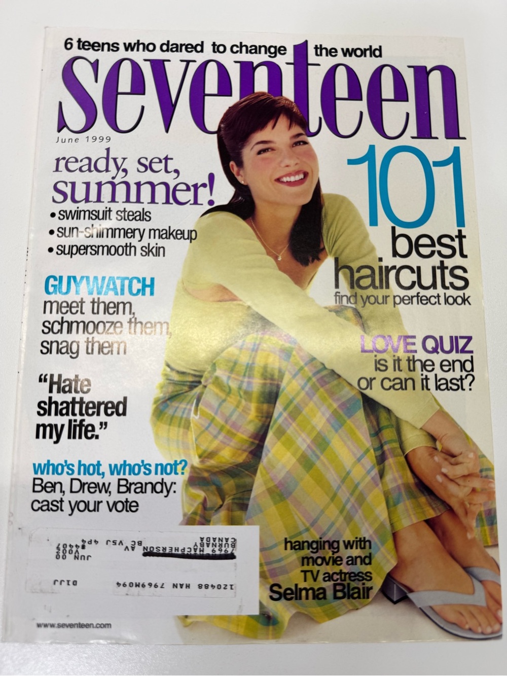 Seventeen 17 Teen Magazine June 1999 Selma Blair